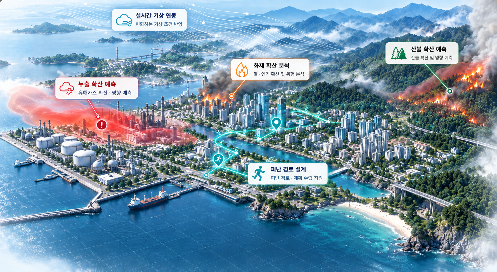 FIDAS Vision 디지털 트윈 재난 대응 개념 이미지 2